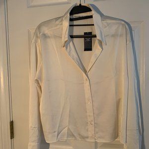 90s Cropped Satin Shirt